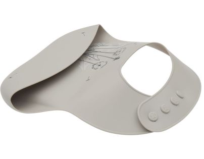 KikkaBoo Podbradník s vreckom Platinum Silicone Flora Sand