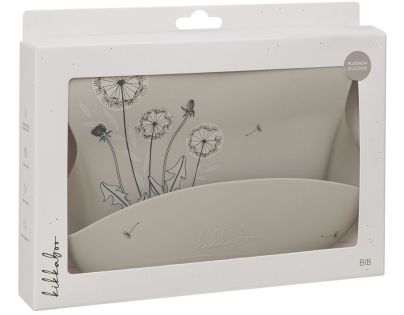 KikkaBoo Podbradník s vreckom Platinum Silicone Flora Sand