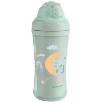KikkaBoo Hrnček so silikónovou slamkou 220ml 8m+ Moony me Mint