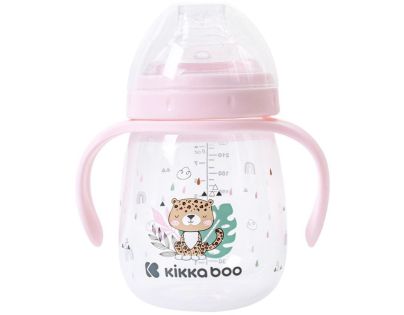 KikkaBoo Hrnček so silikónovým náustkom 240ml Savanna Pink