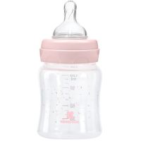 KikkaBoo Dojčenská fľaša 120ml 0m+ Hippo Dreams Pink