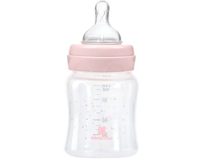 KikkaBoo Dojčenská fľaša 120ml 0m+ Hippo Dreams Pink