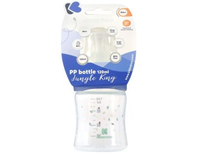 KikkaBoo Dojčenská fľaša 120ml 0m+ Jungle King Mint