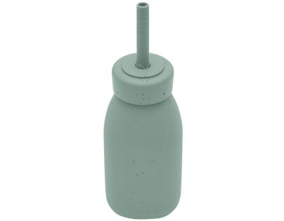 KikkaBoo Fľaša so slamkou Platinum Silicone Sage