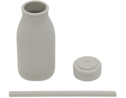 KikkaBoo Fľaša so slamkou Platinum Silicone Sand