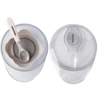 KikkaBoo Miska s prísavkou, viečkom a lyžičkou Beige 2