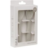 KikkaBoo Príbor 2-dielny Platinum Silicone Sand 5
