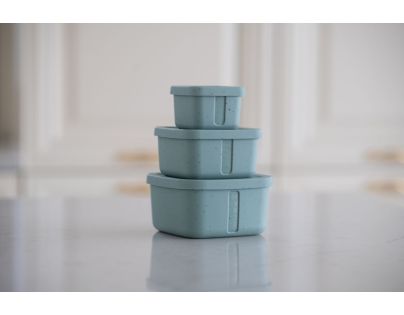 KikkaBoo Sada boxov na desiatu 3 ks Platinum Silicone Sage