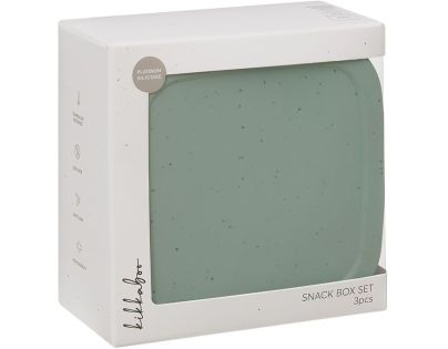 KikkaBoo Sada boxov na desiatu 3 ks Platinum Silicone Sage
