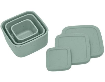 KikkaBoo Sada boxov na desiatu 3 ks Platinum Silicone Sage