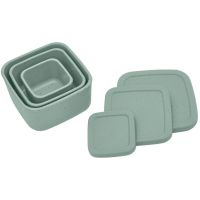 KikkaBoo Sada boxov na desiatu 3 ks Platinum Silicone Sage 3
