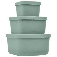 KikkaBoo Sada boxov na desiatu 3 ks Platinum Silicone Sage