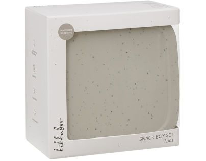 KikkaBoo Sada boxov na desiatu 3 ks Platinum Silicone Sand