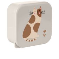 KikkaBoo Súprava boxov na desiatu 4 ks Kitty Cat Grey 5