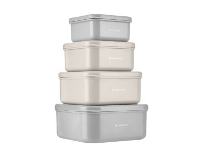 KikkaBoo Súprava boxov na desiatu 4 ks Kitty Cat Grey