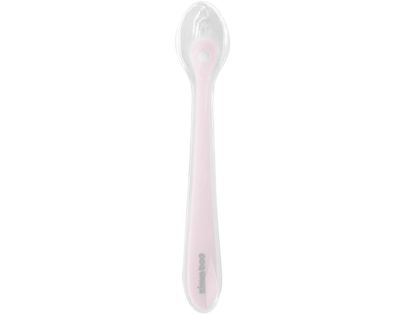 KikkaBoo Silikónová lyžička s puzdrom Pink