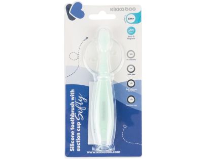 KikkaBoo Silikónová kefka Softy Mint