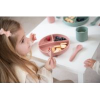 KikkaBoo Tanier delený s prísavkou Platinum Silicone Blush 6