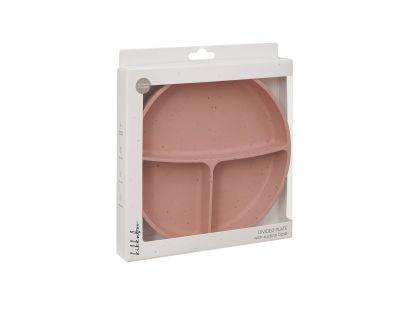 KikkaBoo Tanier delený s prísavkou Platinum Silicone Blush