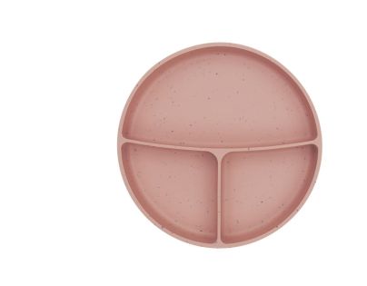 KikkaBoo Tanier delený s prísavkou Platinum Silicone Blush