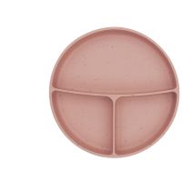 KikkaBoo Tanier delený s prísavkou Platinum Silicone Blush 2