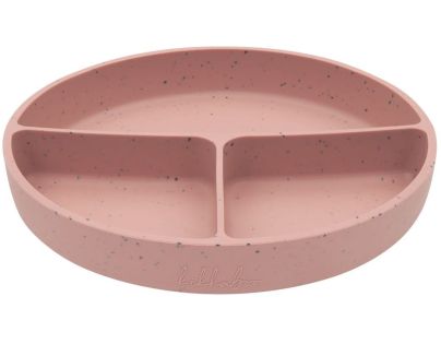 KikkaBoo Tanier delený s prísavkou Platinum Silicone Blush