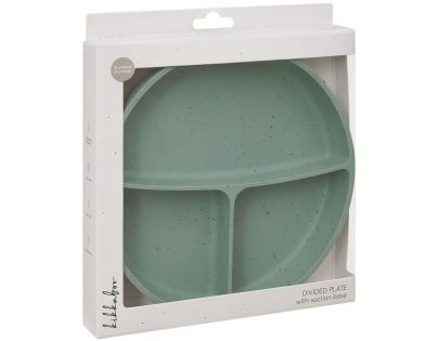 KikkaBoo Tanier delený s prísavkou Platinum Silicone Sage