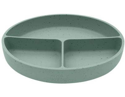 KikkaBoo Tanier delený s prísavkou Platinum Silicone Sage