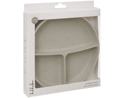 KikkaBoo Tanier delený s prísavkou Platinum Silicone Sand