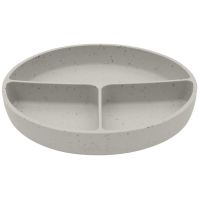 KikkaBoo Tanier delený s prísavkou Platinum Silicone Sand
