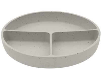 KikkaBoo Tanier delený s prísavkou Platinum Silicone Sand