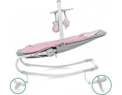 Kinderkraft 2020 houpátko vibrujúci s melódiou Felio Peony Rose do 18 kg