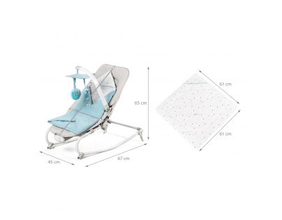Kinderkraft Húpatko vibrujúce s melódiou Felio Light Blue 0m+, do 18kg, Kinderkraft 2019
