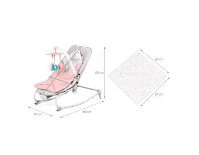 Kinderkraft Húpatko vibrujúce s melódiou Felio Pink 0m+, do 18kg, Kinderkraft 2019