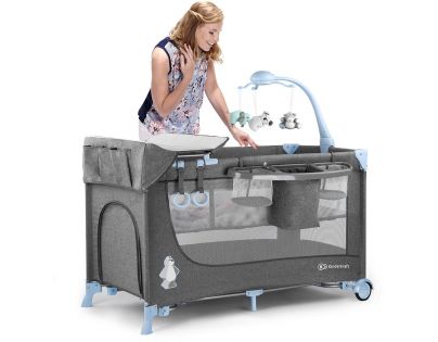 Kinderkraft Postieľka cestovná Joy s doplnkami Blue