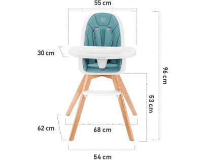 Kinderkraft Stolička jedálenská 2 v 1 Tixi grey