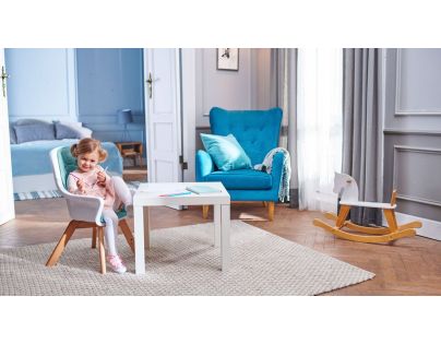 Kinderkraft Stolička jedálenská 2 v 1 Tixi turquoise