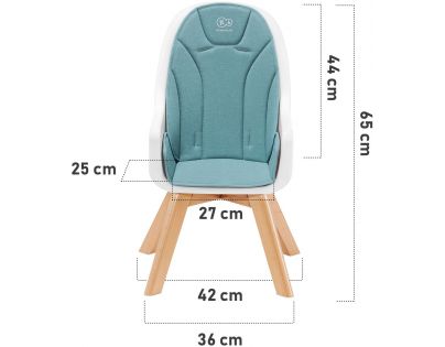 Kinderkraft Stolička jedálenská 2 v 1 Tixi turquoise