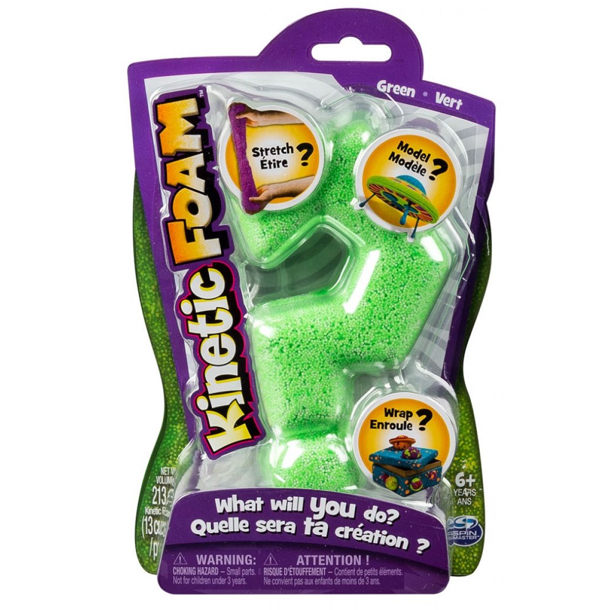 Kinetic sand Kinetic Foam 1 barva - Zelená