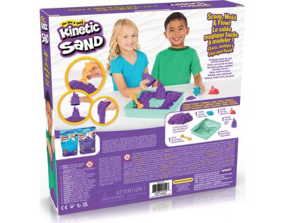 Kinetic Sand krabica tekutého piesku s podložkou fialová