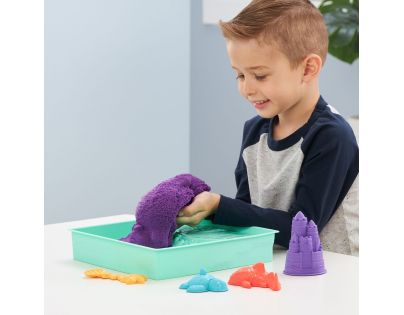 Kinetic Sand krabica tekutého piesku s podložkou fialová