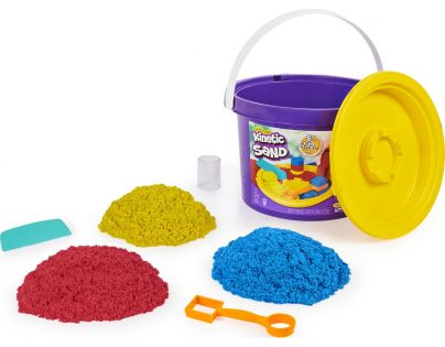 Kinetic Sand kýblik s náčiním a pieskom