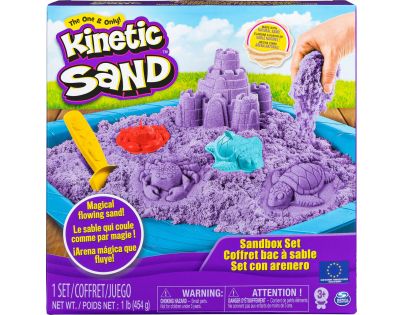 Kinetic Sand Piesočný zámok s formičkami 454 g fialový