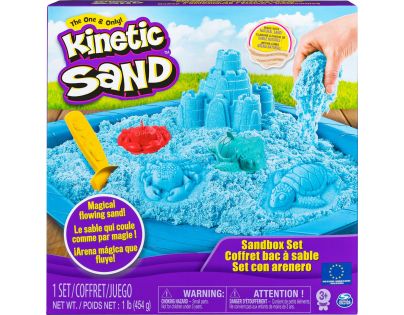 Kinetic Sand Piesočný zámok s formičkami 454 g modrý
