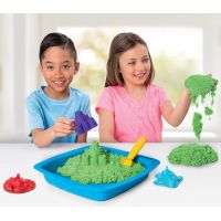 Kinetic Sand Písečný zámek s formičkami 454 g zelený 3