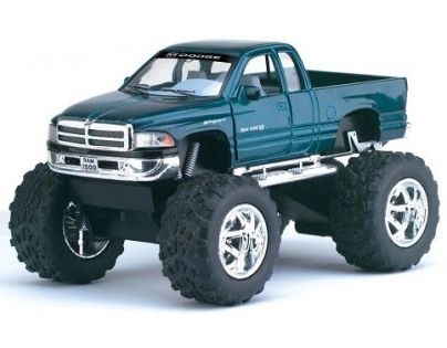 Kinsmart Auto Dodge Ram velká kola na zpětné natažení 12cm - Zelená