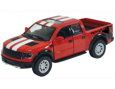 Kinsmart Auto Ford F-150 SVT Raptor Supercrew 12,5cm - Červená