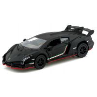 Kinsmart Auto Lamborghini na zpětné natažení 13 cm - Veneno černé Kinsmart Auto Lamborghini na zpětné natažení 13 cm - Veneno černé