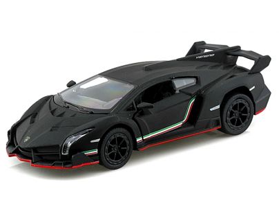 Kinsmart Auto Lamborghini na spätné natiahnutie 13 cm - Veneno čierne 1:36