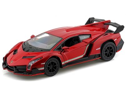 Kinsmart Auto Lamborghini na spätné natiahnutie 13 cm - Veneno červené 1:36